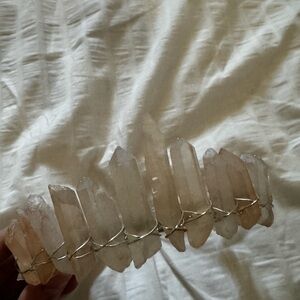 Peach Crystal Quartz Wire Wrapped Headband